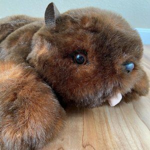 Purr-Fection by MJC Beaver Plush 19'' Soft Toy Stuffed Animal Brown